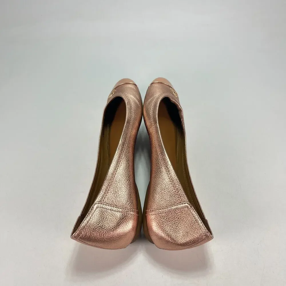 Coach Chelsea Rose Gold Casual Comfort Slip On Ballet Flats A01329 Women's Sz 9B